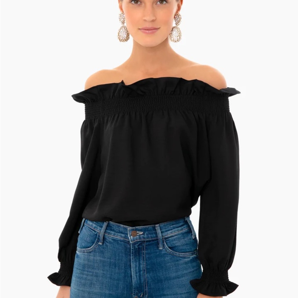 BLUE‼️Off the Shoulder Marguerite Blouse
